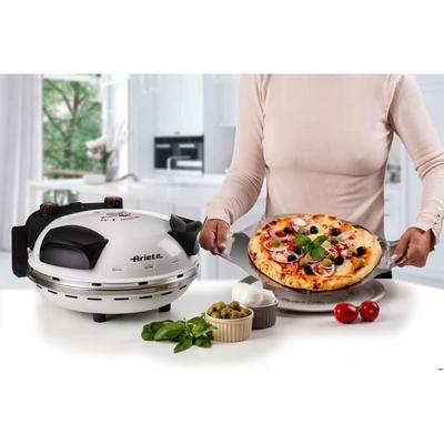 Elektrisk pizzaugn ARIETE - 918 - Vit - Stenugn - 1200W - Diameter 33cm - Max temperatur 400°C