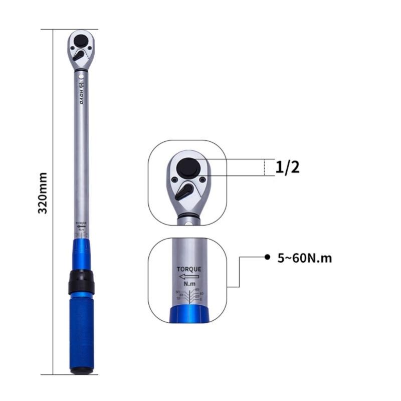 Efficient Bike Torque Wrench with Tiny Adjustment Capability and Double Directional Use Quick Releases Torque Wrench