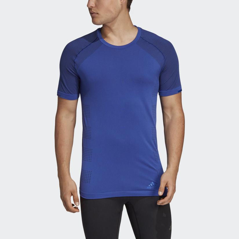 Adidas Ultra Light Crew Neck Short Sleeve T-Shirt Men Tops Blue CY5496