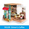 Robotime DIY Wooden Miniature Dollhouse 1:24 Handmade Doll House Model Building Kits Toys For Children Adult Drop Shipping