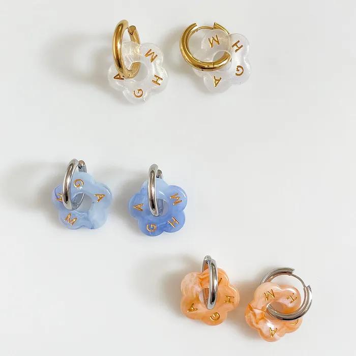 Flower Power Hoop Earring (3color)