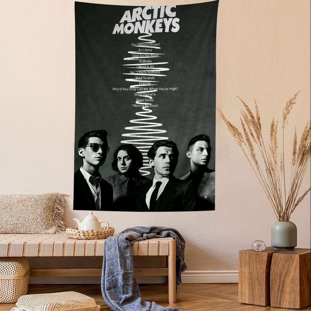 Vintage Arctic Monkeys Rock Band Music Printed Large Wall Tapestry Art Science Fiction Room Home Decor Decor Blanket