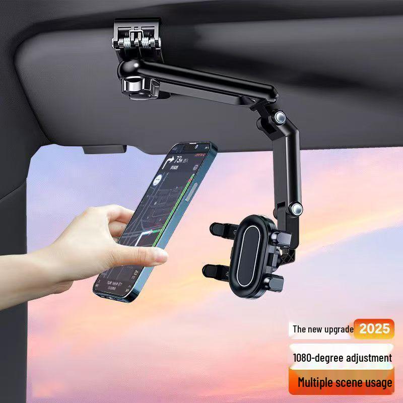 Universal Sun Visor Car Phone Holder & Navigation Bracket 2026 - Dual Use for Car and Home