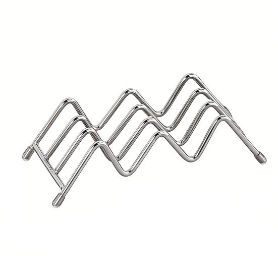 Yangyizhi Soap Holder, Stainless Steel Drain Tray, Wave Shaped 2-3 Soaps Sponge Organizer for Bathroom Shower Kitchen Countertops