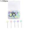 100Pcs/Box Dressmaking Pins Embroidery Patchwork Mixed Color Sewing Needle Tool