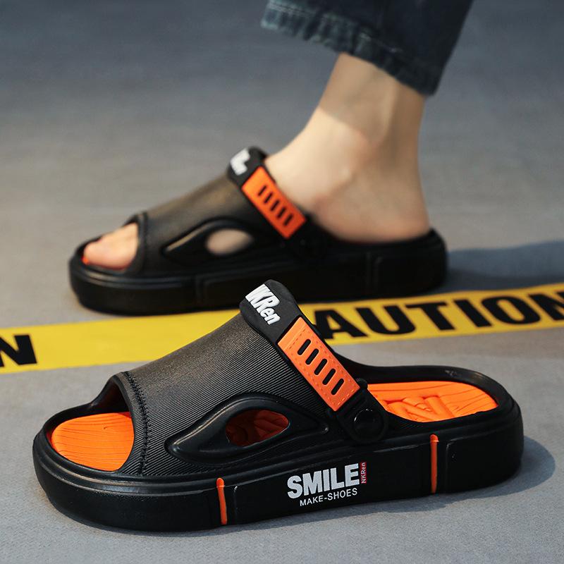 Men's Summer Slippers with Heels Outdoor Anti Slip and Wear-resistant Beach Sandals