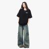 Japanese Minimalist Women's TU Print Cotton T-Shirt - Loose Short Sleeve, Round Neck, Trendy and Versatile Summer Top