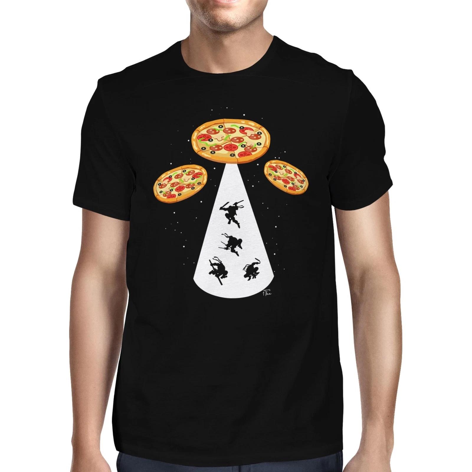 1Tee Mens Pizza Aliens T-Shirt M