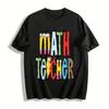 Math Teacher Themed Graphic Casual Top Pure Cotton T-shirt
