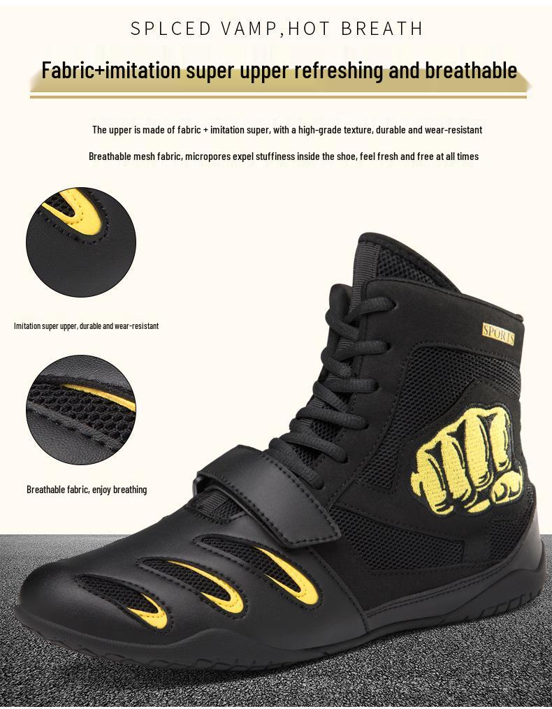 Unisex Non-slip Boxing and Wrestling Shoes - Lightweight, Wear-resistant, Anti-fall Design