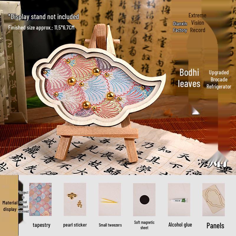 Song Brocade Miao Silver Handmade DIY Refrigerator Magnet - Perfect for Parent-Child Activities & Team Building