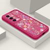 Etui Z Nadrukiem Kwiatów i Liści Do Samsung S26 S25 Ultra S24 S23 Plus S22 S21 FE A54 A15 A25 A35 A55 A16 A26 A36 A56 A17 A27 A37 A57 5G Odporne Na Wstrząsy Pokrowiec