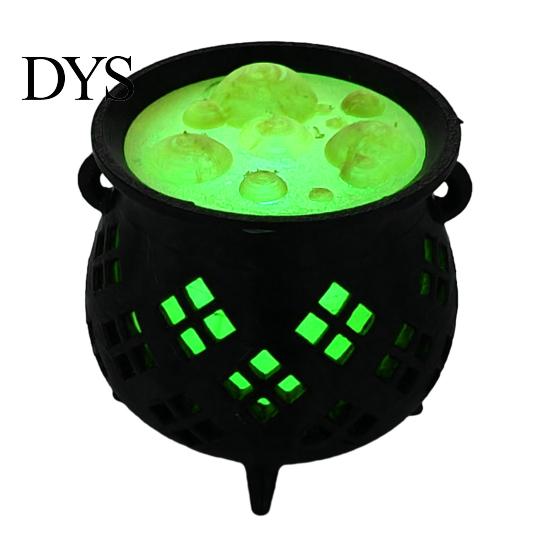 Mystical Household Party Items 3D Printed Witch Cauldron LED Lamp, Glowing Halloween Tabletop Decor Fantasy Themed Supplies for Party, Spooky