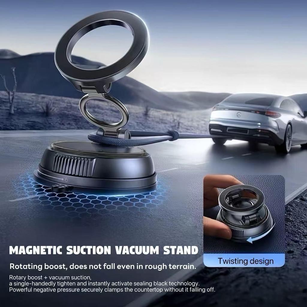 Foldable Magnetic Phone Holder: Dual-Use for Car and Home