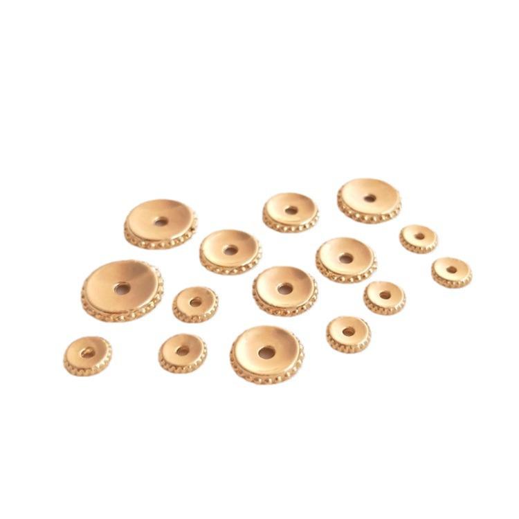 14K Gold Filled Concave Lace Spacer Beads for DIY Jewelry