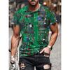 Summer Men Circuit Board Electronic Chip Cpu Creative Graphics 3d Printing T-Shirt Fashion O NECK Short Sleeve Oversized T-shirt
