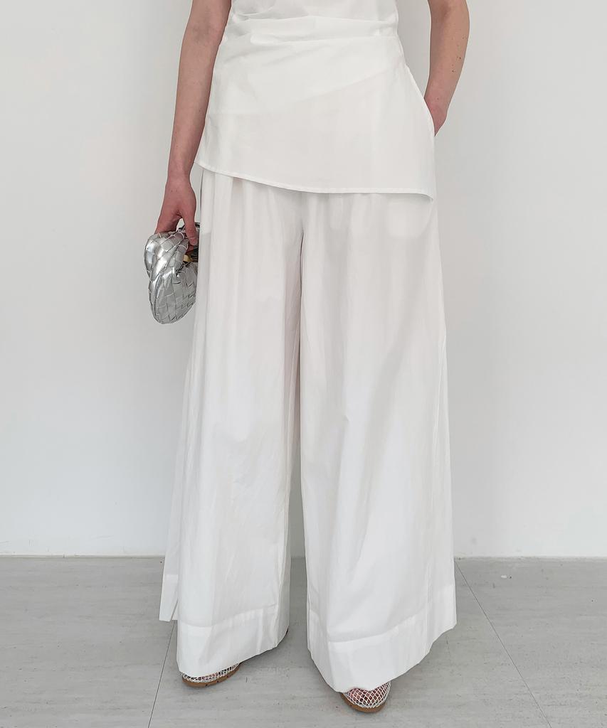 Baseukala Cotton Banding Wide Pants (3Colors)