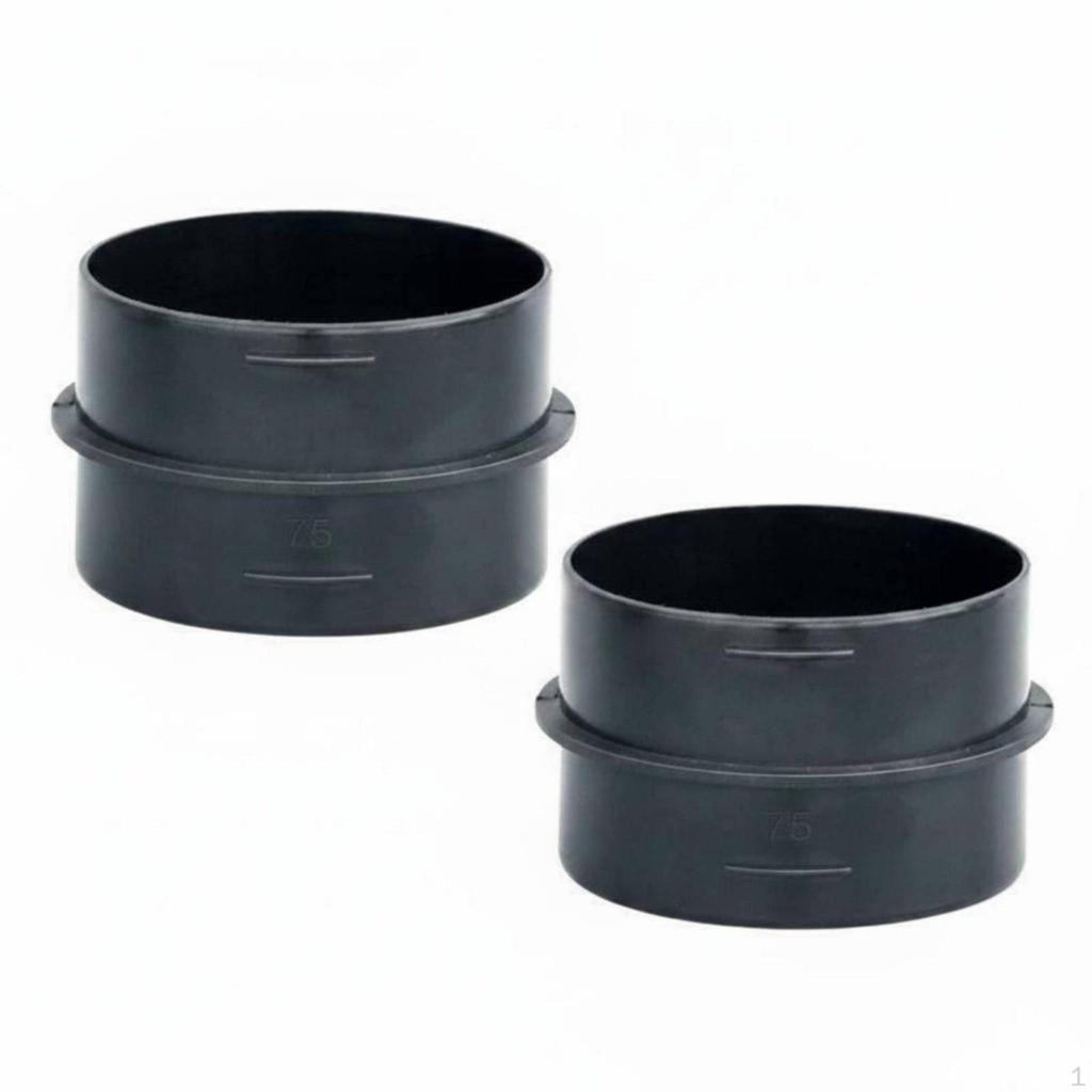 2 Pieces 75mm Air Duct Vent Joiner Connector Heat Resistant Short Straight Coupler Parking