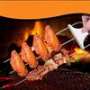 Stainless Steel BBQ Kebab Skewer with Slider Reusable Barbecue Skewers Easy Release Meat for Outdoor Grilling Camping Picnic