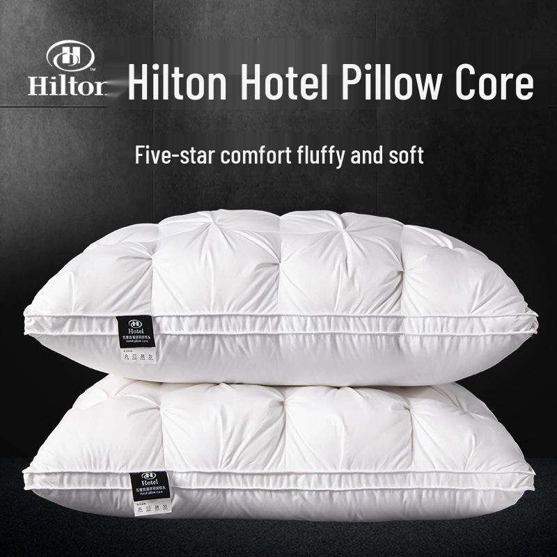All-Cotton Neck Support Pillow for Home, Dorm, or Hotel - Sleep Aid Pillow Pair
