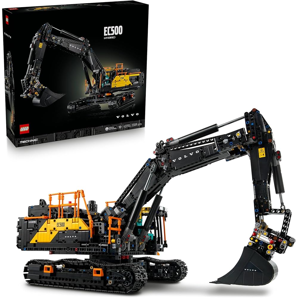 LEGO Technic Volvo EC500 Hybrid Excavator Toy Building Set for Kids and Adults 42215