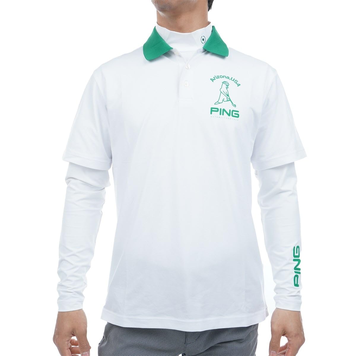 

Layered Twin Set quick UV Golf LL [Ping Apparel] Men s (moisture wicking, drying, protection) / / 621-5160205 030_White