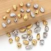5-10pcs/lot Stainless Steel Spacer Beads Irregular Shape Big Hole Loose Bead For DIY Charms Bracelet Necklace Making Accessories