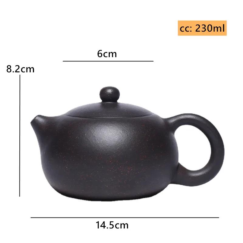 

230ML Ball Hole Filter Xishi Teapot Handmade Yixing Purple Clay Beauty Kettle Black Gold Sand Tea Set Chinese Zisha Tea Pot чёрный