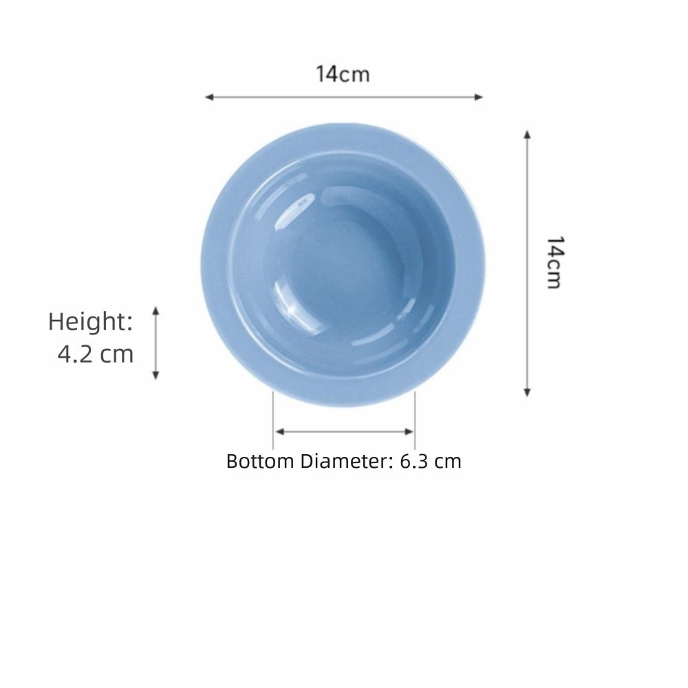 New Ceramic Cat Bowl Solid Color Large Diameter Dog Bowl Pet Water Bowls Pet Feeding Supplies