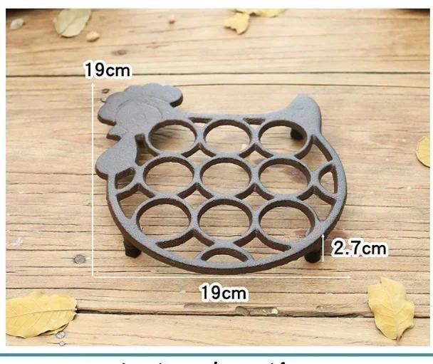 Чугунная винтажная подставка для яиц в европейском стиле винтажная креативная коробка для хранения в виде курицы с решеткой ресторанное украшение и аксессуары 6130₽