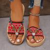 [Fashionable | Elegant] Fashionable Elegant Women's Chinese Ethnic Flat Sandals | Women Shoes