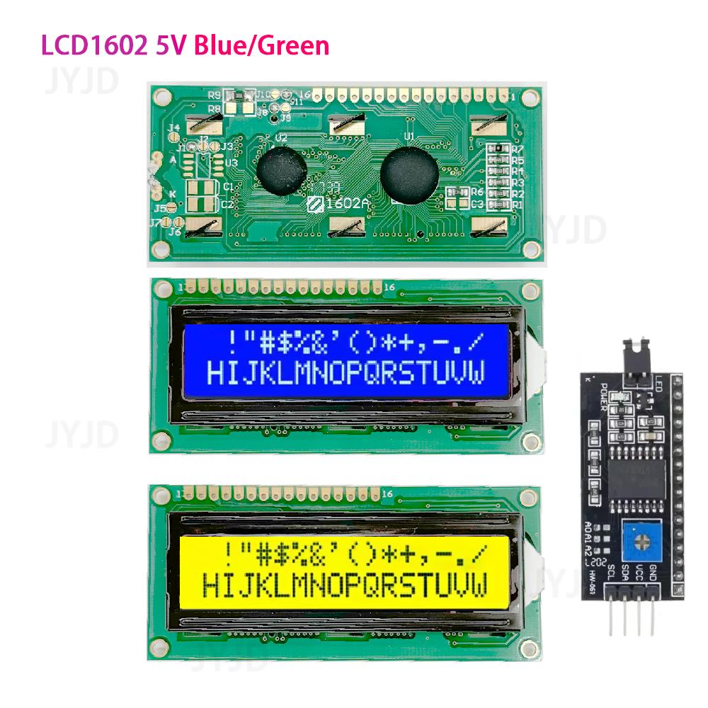LCD1602 Modül Mavi Yeşil Ekran Arduino İçin LCD1602A LCD Karakter UNO R3 Mega2560 Ekran PCF8574T IIC I2C Arayüzü