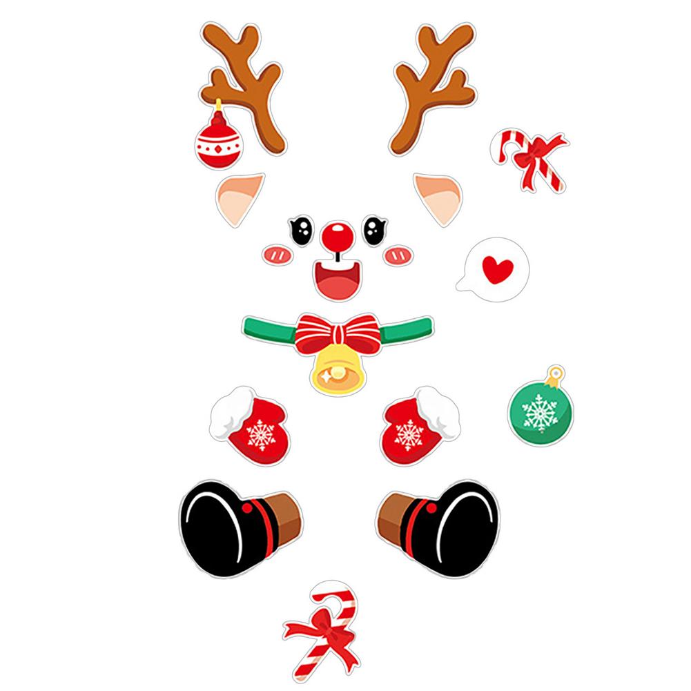 Kreatywne Świąteczne Magnesy na Lodówkę Bałwan Naklejki na Lodówkę DIY Świąteczne Naklejki Magnetyczne Drzewko/Łoś/Mikołaj Naklejki Magnetyczne C