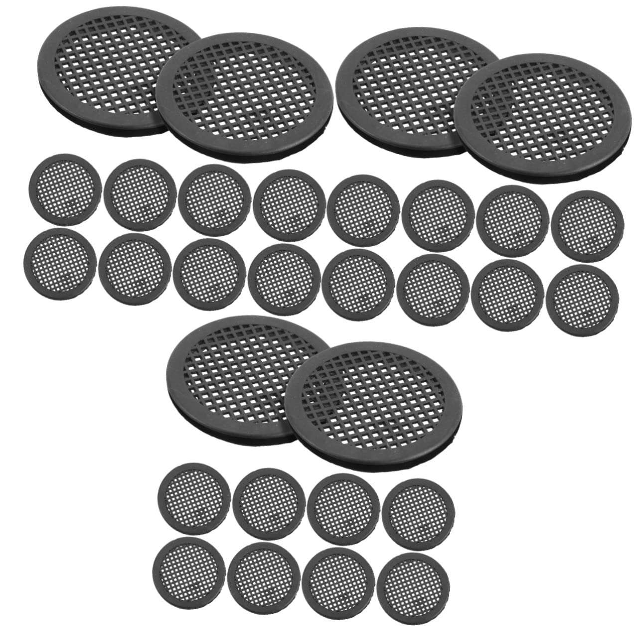 

POPETPOP 30 Pieces Round Mesh Air Vents for Cabinets, Wardrobes, and More. Round Ventilation Plugs, Vent Covers, and Round Mesh Air Vents.
