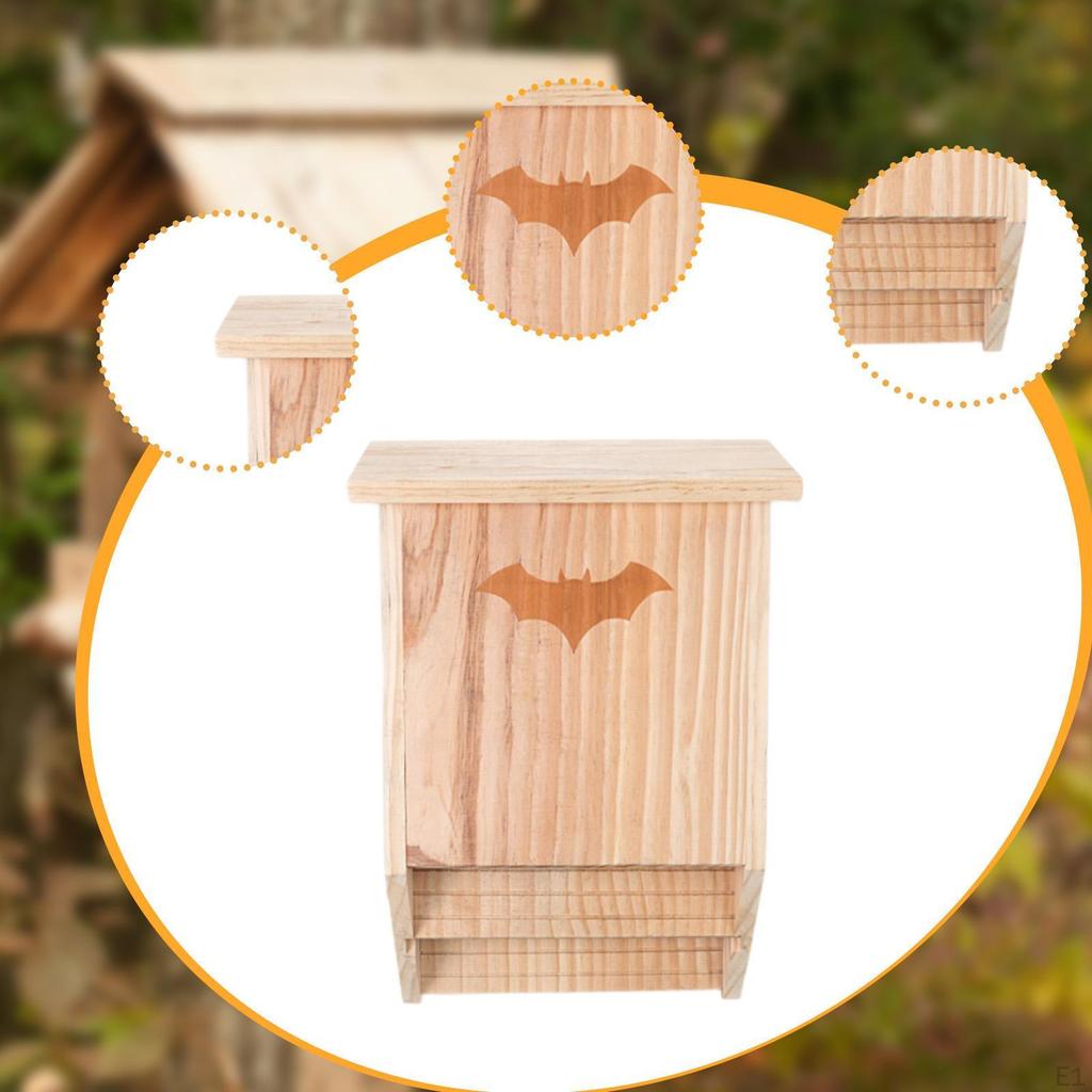 Wooden Bats House Wall Hanging Portable Stable for Tree To Attract Shelter Box Park