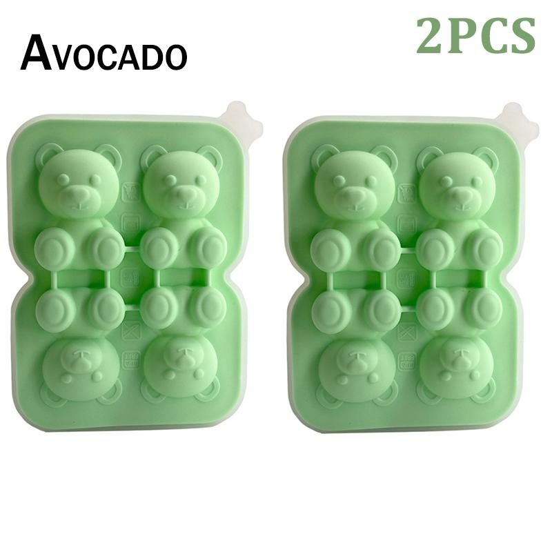 3D Little Bear Shape Ice Cube Silicone Mold Chocolate Cake Mould Candy Dough Mold For Coffee Milk Tea Whiskey Ice Mold