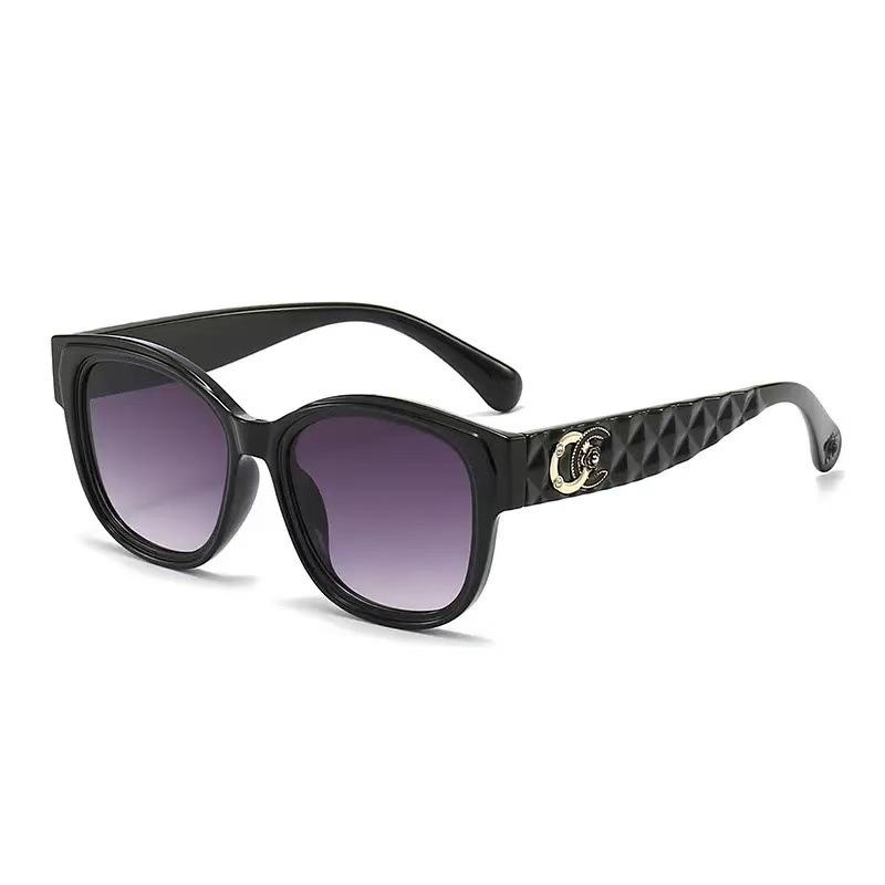 New fashion avant-garde round frame sunglasses for women, sun protection and sunshade versatile ins high-end small fragrant sunglasses