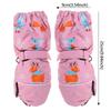 2-6 Years Old Boys Girls Children Ski Gloves Non-slip Print Cartoon Deer Rabbit Thick Warm Windproof Long-sleeved Mittens