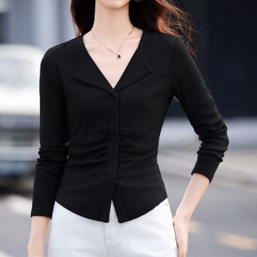 NaVaVa Slim FiT V Neck Collar Long sleeVe T shirT nT3248