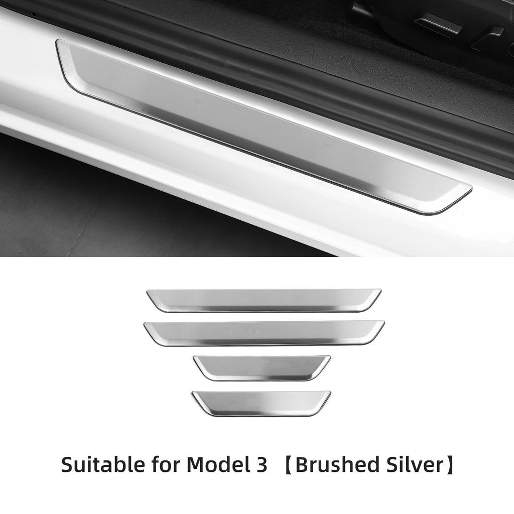 For Tesla Model 3 2021-2023 Car Threshold Bar Magnetic Induction LED Luminous Illuminated Welcome Pedal Model Y Auto Accessories
