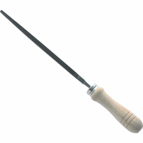 TRUSCO Ironworking File with Wooden Handle, Square, Medium Grit, 250mm Blade Length, TKA25002S