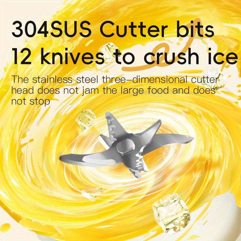 Portable Rechargeable Juicer Cup with Straw USB Charging 12-Blade Stainless Steel Cutter Ideal for Fresh Juice Anywhere
