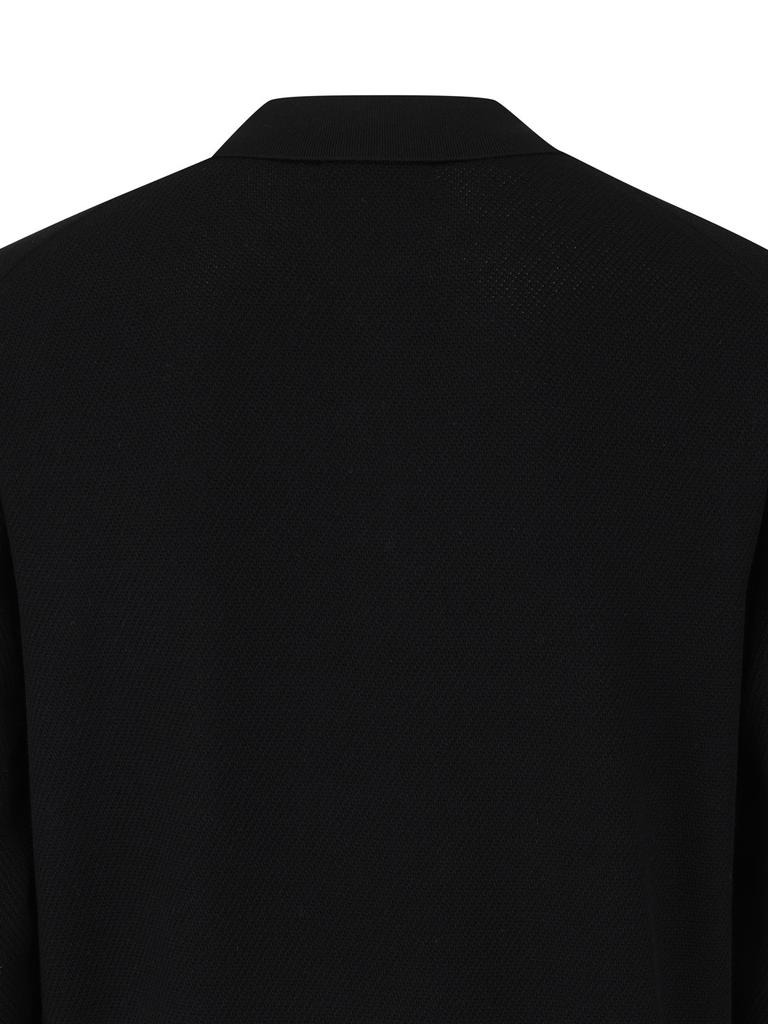 And Z Men'S Machine Washable Knit Collared Long Sleeve Tee_Blg1Et1002Bk