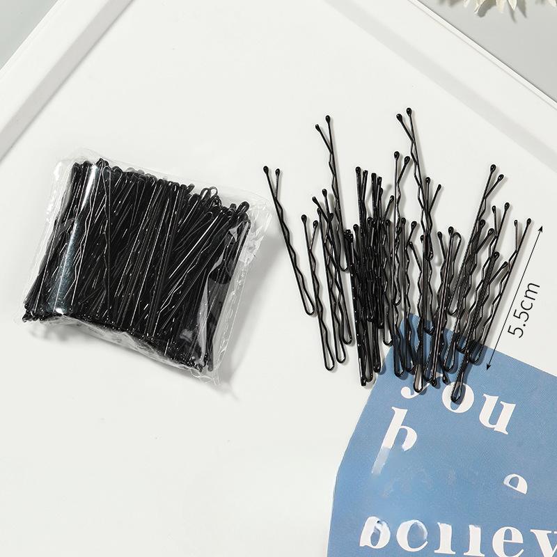

Черная линия клип сумка с волнистым краем клип головной убор с челкой маленький зажим стальной зажим заколка для волос для девочек заколка для волос аксессуар для волос 100pcs wave чёрный