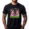 Cute English Bulldog Dog Bunny Ears Eggs Happy Easter Day Black T Shirt Tee Shirt Men Harajuku