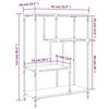 VidaXL Bookcase Sonoma Grey 81x36x115cm Engineered Wood and Steel 835407