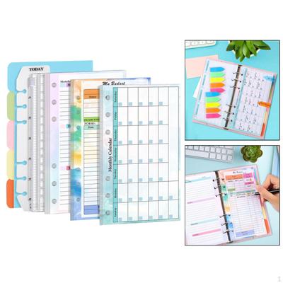 6 Ring Loose Leaf Lined Paper A6 Binder Planner Insert Home Journal Refill for Personal