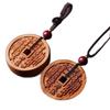 Mountain Ghost Peach Wood Bagua Necklace & Cinnabar Pendant Keychain