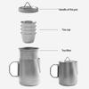 6lots Portables Camping Teas Cups 304 Stainless Steel Durability Easyly Clean Outdoor Cookware Essential