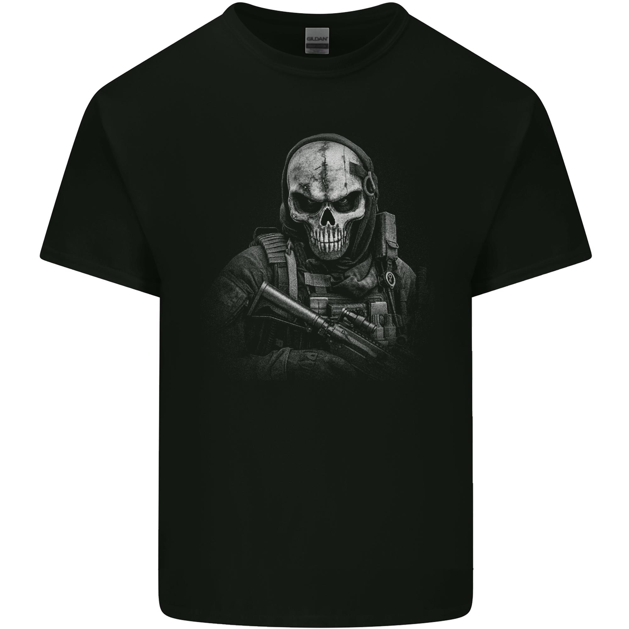 Special Forces Skull Soldier Army Gaming Gamer Unisexs Light Cotton TShirt S